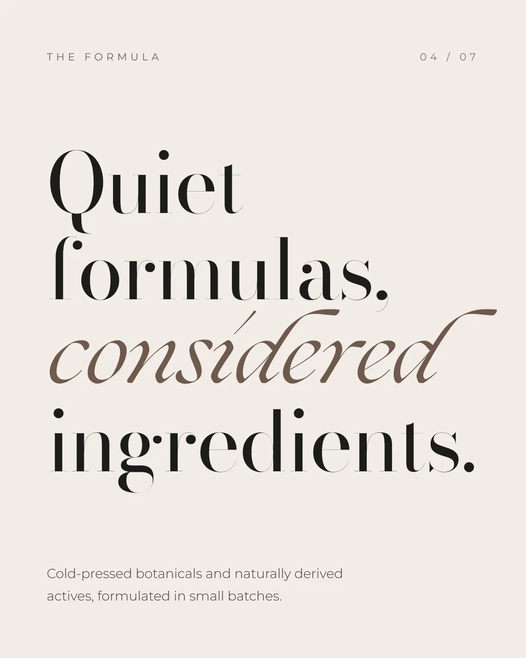 AURA editorial page: Quiet formulas, considered ingredients