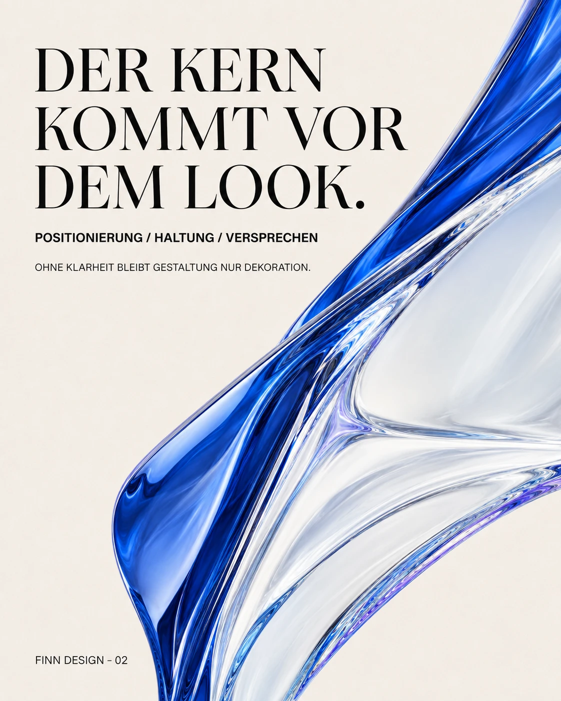 Brand statement poster, glass series
