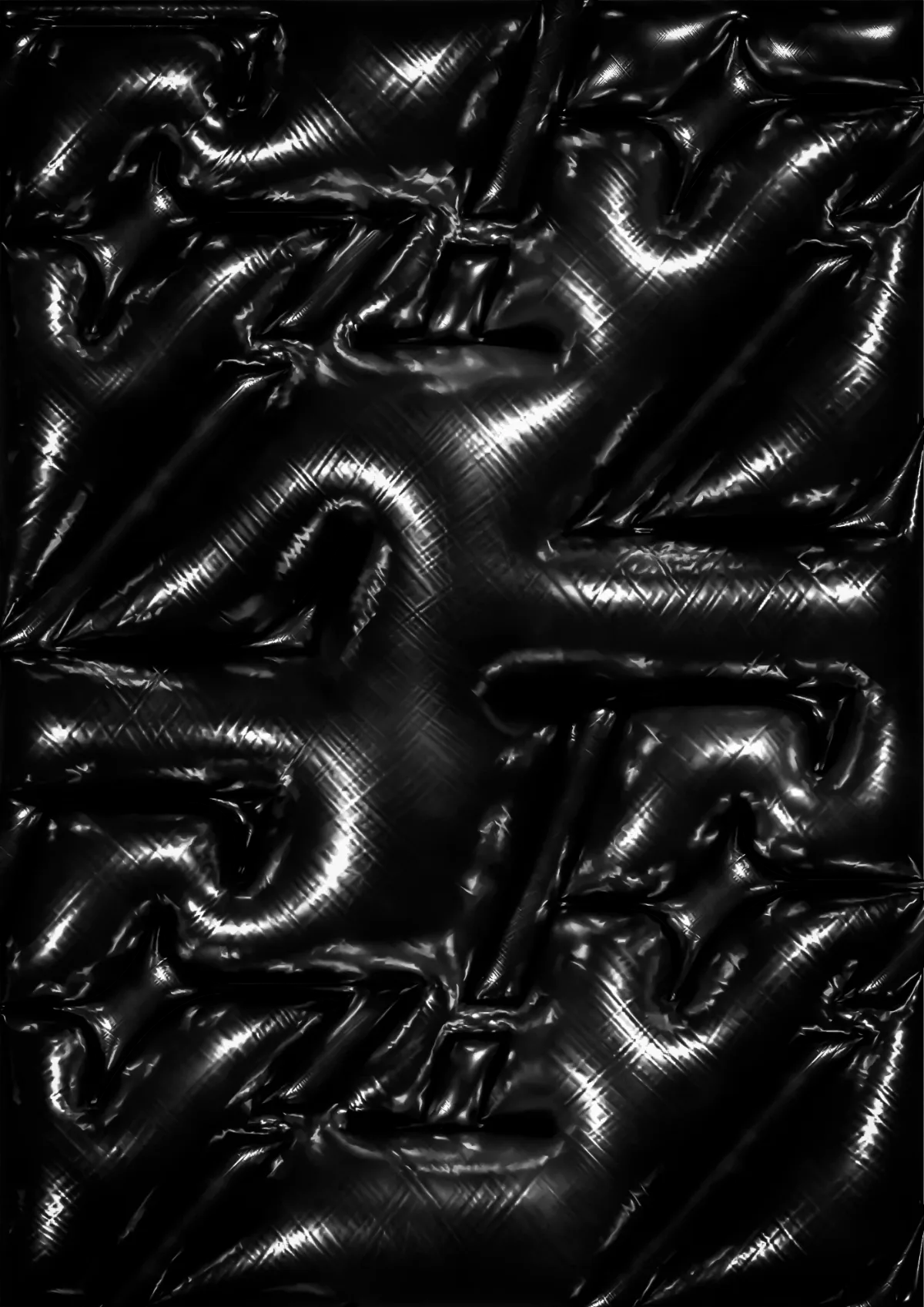 FZ monogram as 3D chrome relief