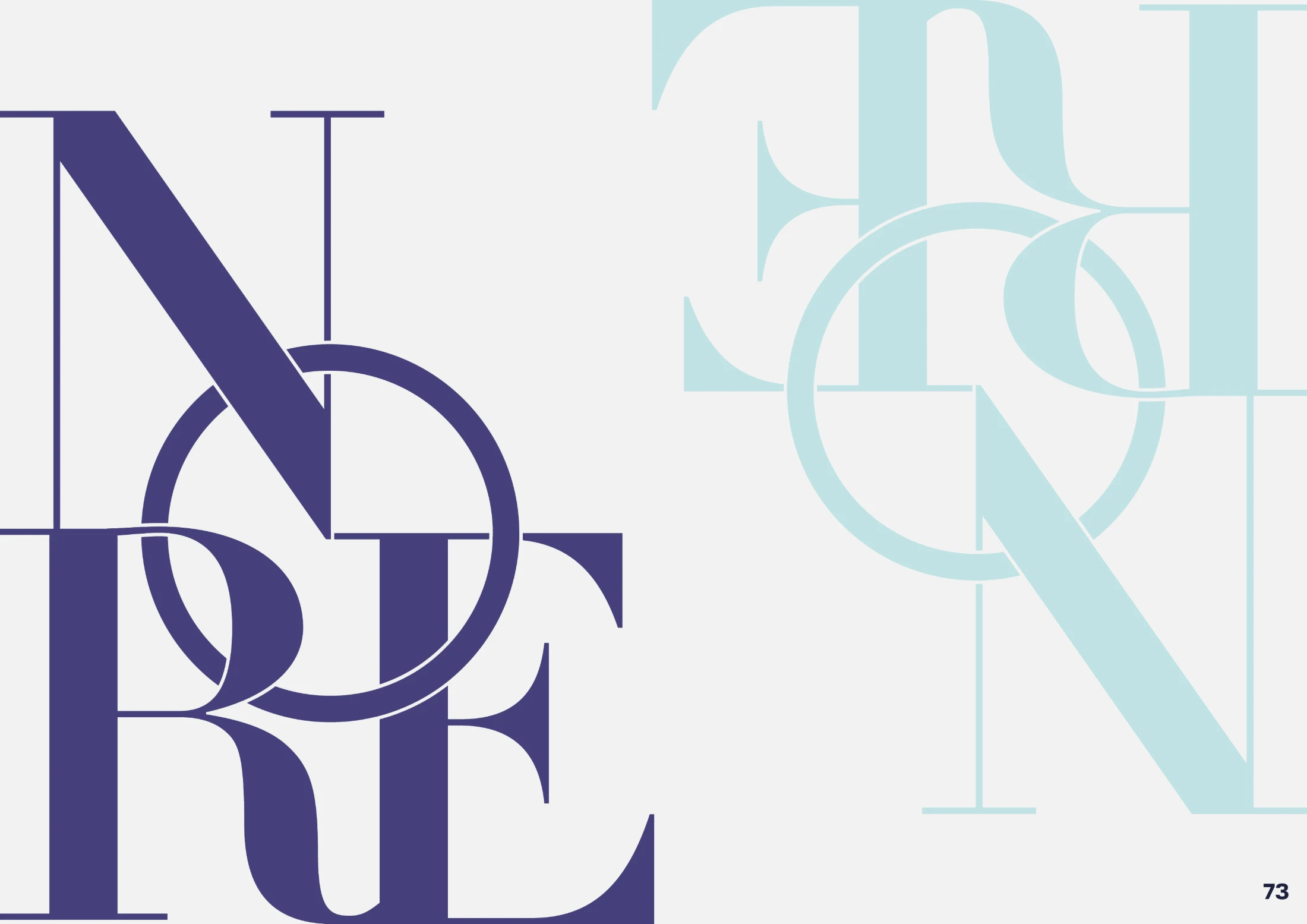 NO.RÉ monogram and mirrored variant