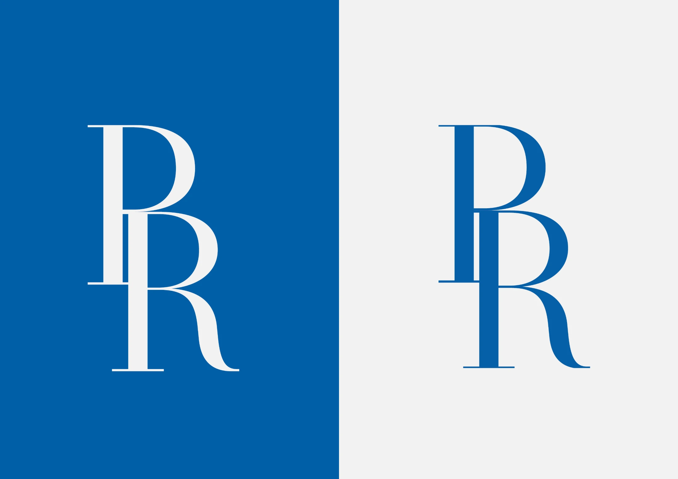 PARAMOR monogram on wave blue and pearl grey